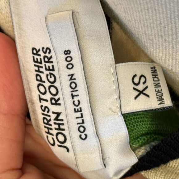 Christopher John Rogers Checkered Striped Multicolor Pullover Sweater - Picture 3 of 3